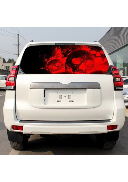 L 147X46CM Pickup Araç Sürpriz 3D Arka Cam Sticker cm Tek Yön Görüş Malzeme Oem Benzersiz Orc Gerilim Sticker Korkunç (Yurt Dışından) indirimleri