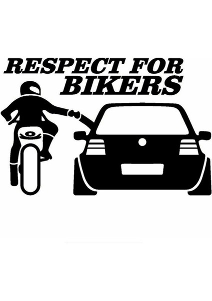 13X20CM Bisikletçilere Saygı Sticker Komik Vinil Araba Aksesuarı Süsleme Için Araba Kapı Kolu Etiketleri Gövde Araba Aksesuarları (Yurt Dışından)