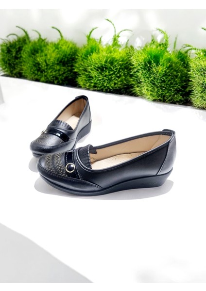 Kadın Düğmeli Baskılı Kaydırmaz Taban Ev ve Dışarı Babeti modelleri