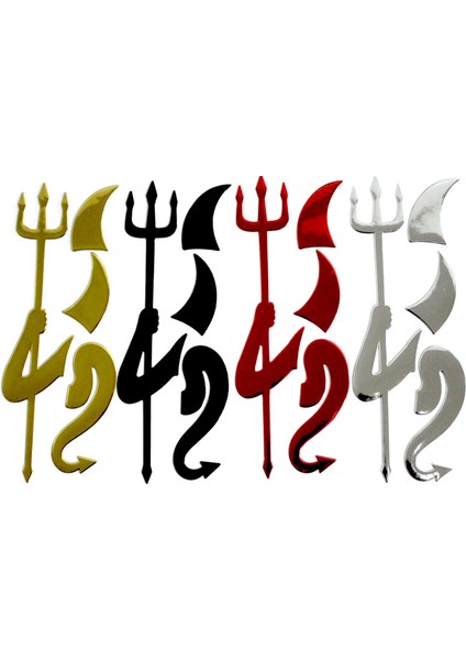Gri Araba Sticker Komik Moda 3D Küçük Şeytan Demon Stil Universal Oto Amblemi Logo Pvc Çıkartmalar Dekorasyon Kendin Yap Aksesuarları (Yurt Dışından)