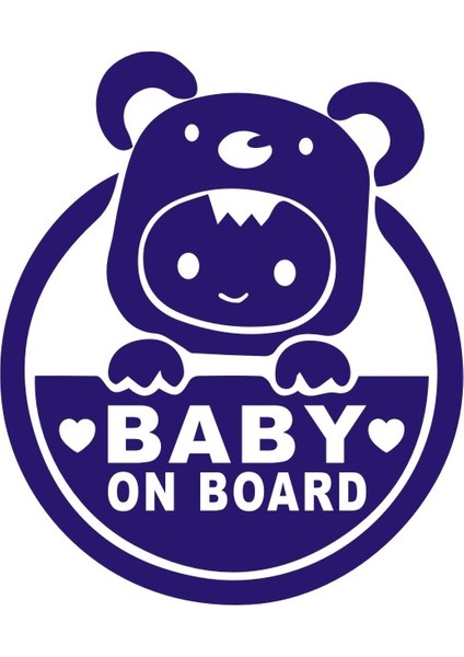 Mavi 13CM*15CM Bebek Arabada Sticker Moda Bebek Araba Vinil Çıkartmaları Motosiklet Araba Sticker Araç-Stil Siyahgümüş Renkli (Yurt Dışından)