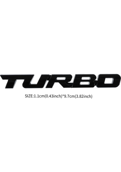 Bk-S 3D Araba Stil Sticker Metal Turbo Harfler Amblemi Etiket Sticker Aksesuar Alaşım Araba Motosiklet Sticker (Yurt Dışından)