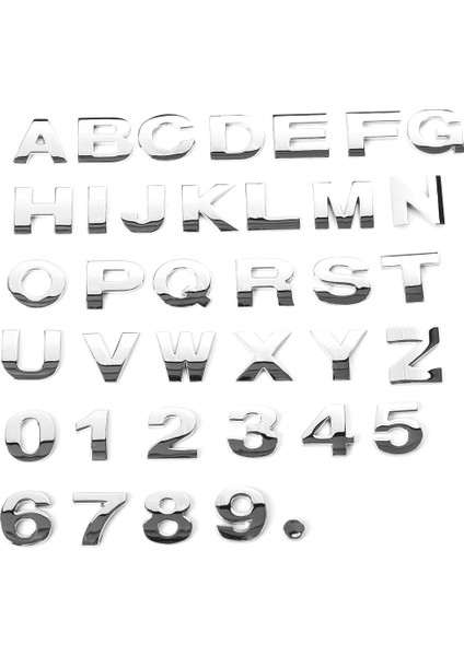 F Stili 25 mm Yeni 45 Adet D Dıy Harf Alfabesi Amblemi Krom ve Siyah Araba Sticker Dijital Rozet Logo Aksesuarları Motosiklet (Yurt Dışından) fiyatları