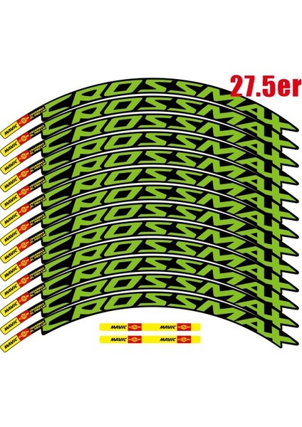 27.5er Yeşil Mavıc Crossmax Sl Pro Mtb Tekerlek Sticker Seti - Iki Tekerlek Için Bisiklet Jant Etiketleri (Yurt Dışından)