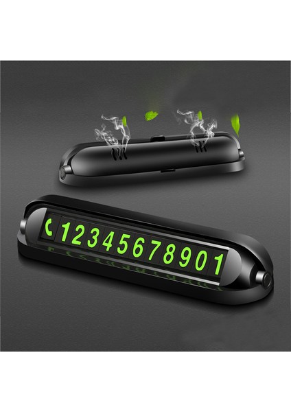Stil 2 Araç Geçici Park Kartı Telefon Numarası Plakası Telefon Numarası Park Durdurma ile Hava Tazeleyici Gizli Luminous Otomobil Sticker (Yurt Dışından)