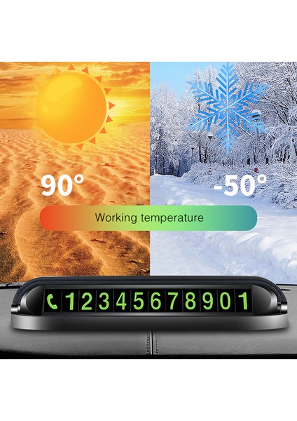 Stil 2 Araç Geçici Park Kartı Telefon Numarası Plakası Telefon Numarası Park Durdurma ile Hava Tazeleyici Gizli Luminous Otomobil Sticker (Yurt Dışından)