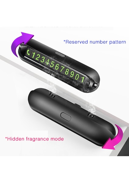 Stil 2 Araç Geçici Park Kartı Telefon Numarası Plakası Telefon Numarası Park Durdurma ile Hava Tazeleyici Gizli Luminous Otomobil Sticker (Yurt Dışından)