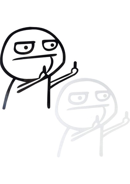 Siyah Karikatür Komik Orta Parmak Vinil Araç Sticker Motosiklet Bagaj Çıkartması Pencere Duvar Bardak Sticker Kaykay Dizüstü Bilgisayar Sticker'ları. (Yurt Dışından) fiyatları