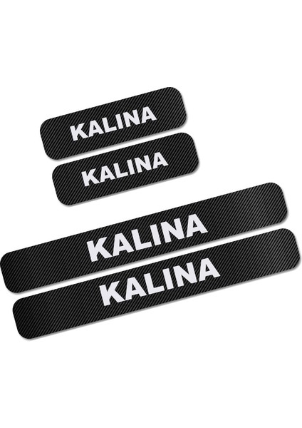 Kalına Lada Granta Kalına Largus Nıva Samara Vaz Vesta Xray Araba Kapı Eşiği Plakası Koruyucu Sticker Karbon Fiber Çıkartmalar Stil (Yurt Dışından)