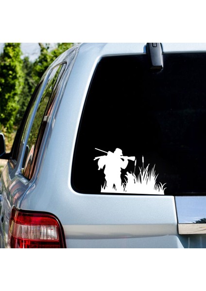 3-Yansıtıcı Lazer Stili 21CM Avcı Araba Çıkartmaları Avcılık Macera Stickerı Otomobil Kapı Motor Kapağı Pencere Süsleme Sarma Kk Vinil (Yurt Dışından)