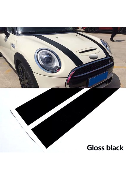 Sarı 2 Adet Siyah Beyaz Kırmızı Vinil Araba Kaput Şerit Kapak Sticker Kaplama Etiketi Bmw Mını Cooper R50 R53 R56 R55 Için Uyumlu (Yurt Dışından) modelleri
