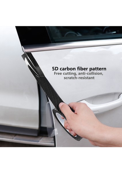 100MM x 3m Karbon Fiber Araba Sticker Koruyucu Şerit Oto Gövde Nano Velcro Araba Kapı Anti Çizik Çarpışma Sürtünme Kendin Yap Koruma Filmi Yapıştırma (Yurt Dışından) fırsatları