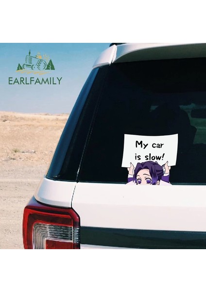 YT-166233-13CM Earlfamıly 13CM x 9.6cm Demon Slayer Nezuko Benim Arabam Yavaş Araba Sticker Komik Etiket Kampavan Vinil Araba Kaplama Jdm Etiketler (Yurt Dışından) modelleri