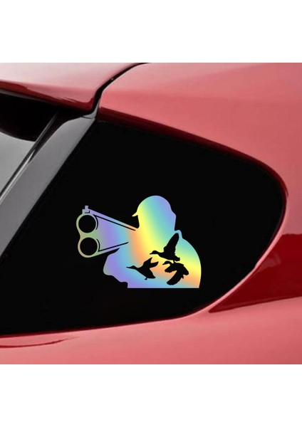 1-Siyah Stil 30CM Avcı Araba Çıkartmaları Avcılık Macera Stickerı Otomobil Kapı Motor Kapağı Pencere Süsleme Sarma Kk Vinil (Yurt Dışından)