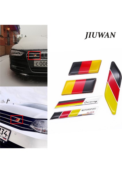 A Alman Bayrak Amblem Rozeti Almanca Ön Süs Araba Stickeri Universal Araba Çıkartması-Benz Vw Audi Golf Için (Yurt Dışından) fiyatları