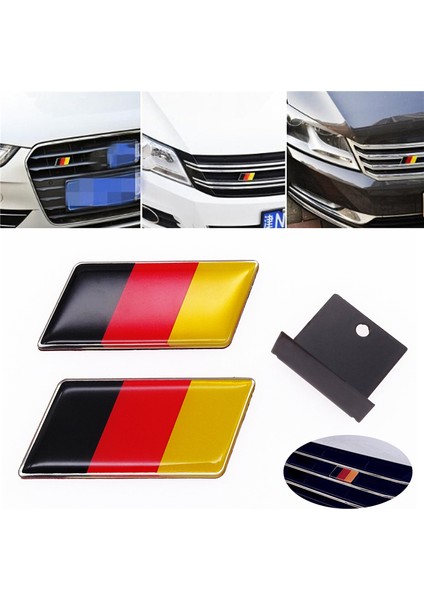 A Alman Bayrak Amblem Rozeti Almanca Ön Süs Araba Stickeri Universal Araba Çıkartması-Benz Vw Audi Golf Için (Yurt Dışından) modelleri