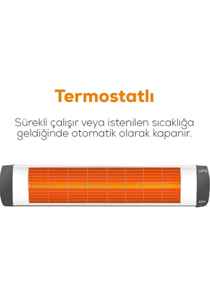 City 1800W Duvar Tipi Isıtıcı - Termostatlı modelleri