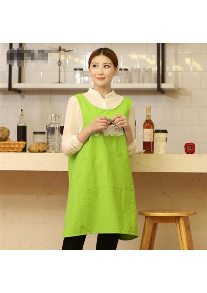 Yeşil Kedi Tarzı Tek Boyut Moda Sevimli Tırnak Dükkanı Cof Kreş Önlüğü Pinafore Kadınlar Mutfak Fırın Elbiseleri Baskı Logo (Yurt Dışından)