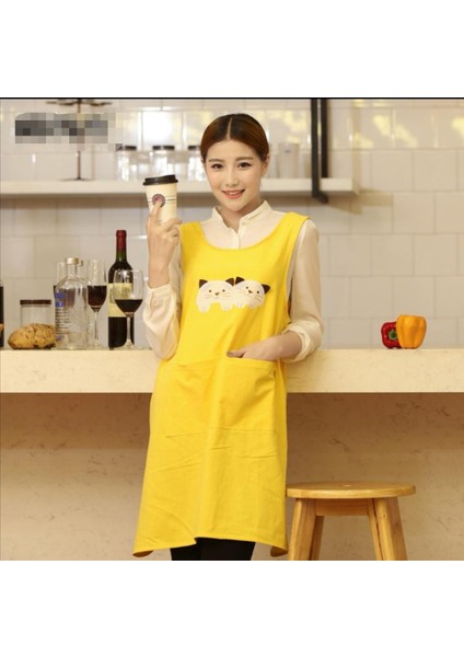Yeşil Kedi Tarzı Tek Boyut Moda Sevimli Tırnak Dükkanı Cof Kreş Önlüğü Pinafore Kadınlar Mutfak Fırın Elbiseleri Baskı Logo (Yurt Dışından)