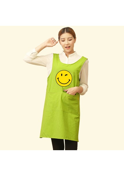 Yeşil Göz Kırpma Stili Tek Boyut Moda Sevimli Tırnak Dükkanı Cof Kreş Önlüğü Pinafore Kadınlar Mutfak Fırın Elbiseleri Baskı Logo (Yurt Dışından)