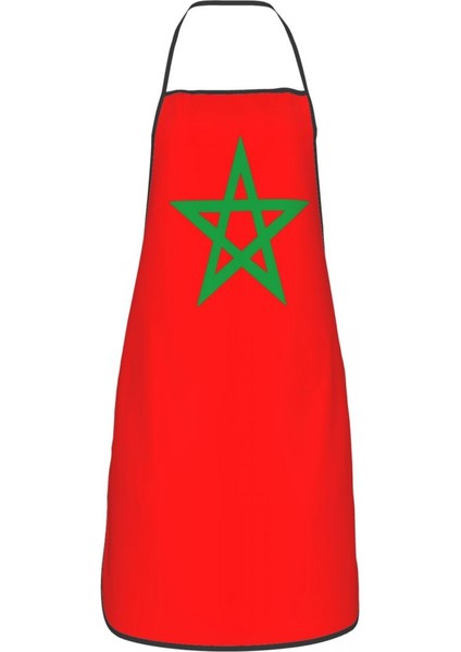 Beyaz Stil G 52CM Y 72CM Fas Bayrağı Önlük Kadın Erkek Antifouling Kafe Mutfak Pişirme Fırıncılık Ev Temizliği Tablier (Yurt Dışından)