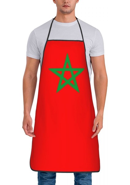 Beyaz Stil G 52CM Y 72CM Fas Bayrağı Önlük Kadın Erkek Antifouling Kafe Mutfak Pişirme Fırıncılık Ev Temizliği Tablier (Yurt Dışından) modelleri