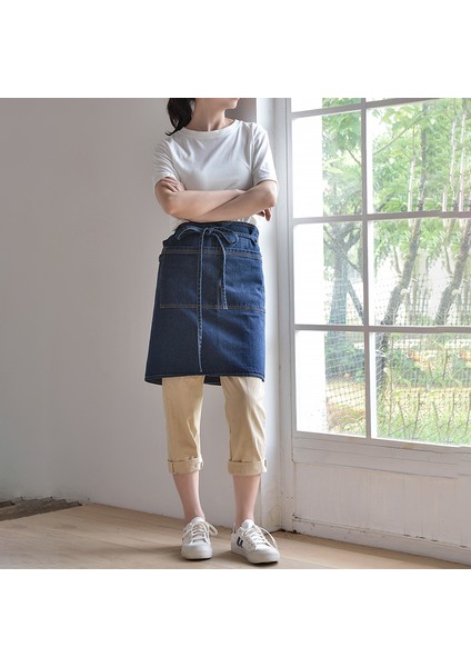 Mavi Stil Kovboy Etek Denim Cep Kuaför Önlüğü Yemek Pişirme Önlüğü Ev Temizliği Kanvas Usta Önlük Mutfak Aksesuarları Için (Yurt Dışından) fiyatları