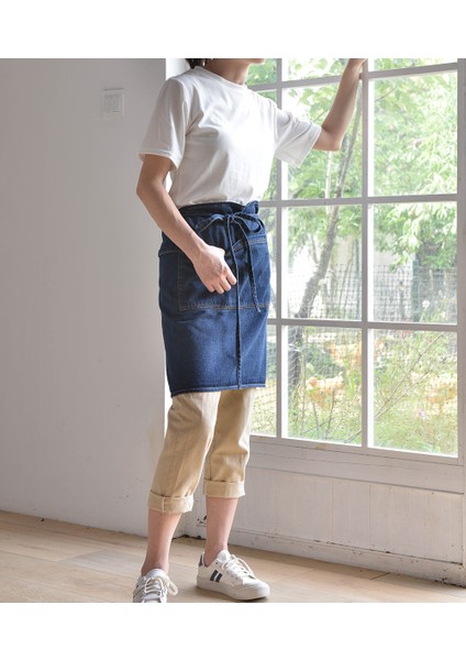 Mavi Stil Kovboy Etek Denim Cep Kuaför Önlüğü Yemek Pişirme Önlüğü Ev Temizliği Kanvas Usta Önlük Mutfak Aksesuarları Için (Yurt Dışından) modelleri
