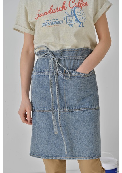 Mavi Stil Kovboy Etek Denim Cep Kuaför Önlüğü Yemek Pişirme Önlüğü Ev Temizliği Kanvas Usta Önlük Mutfak Aksesuarları Için (Yurt Dışından) fırsatları