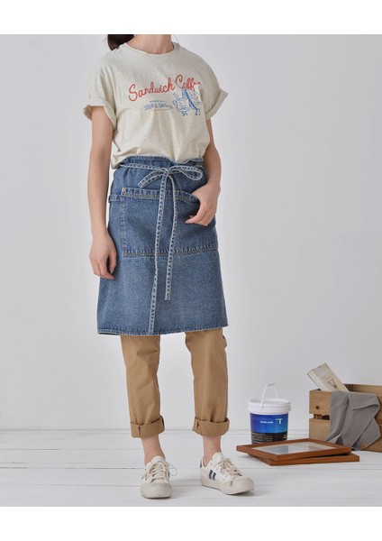 Mavi Stil Kovboy Etek Denim Cep Kuaför Önlüğü Yemek Pişirme Önlüğü Ev Temizliği Kanvas Usta Önlük Mutfak Aksesuarları Için (Yurt Dışından) indirimleri