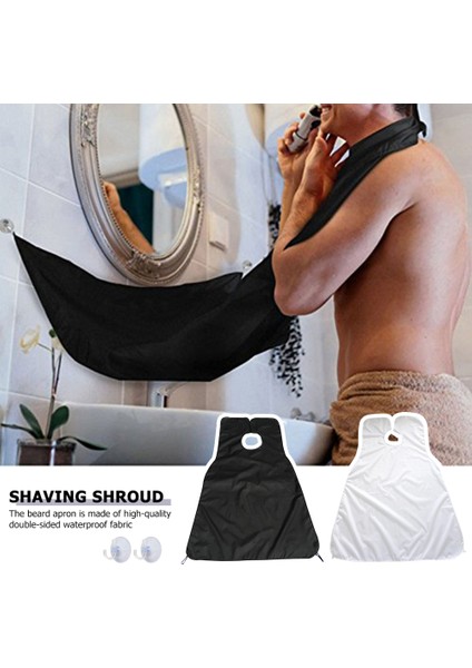 Siyah Stil Sakal Tıraş Bezi Sakal Makinesi Toplayıcı Yakalayıcı Pratik Çok Fonksiyonlu Yüz Kılları Önlük Emici Ventuz ile (Yurt Dışından) fiyatları