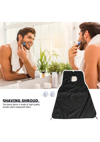 Siyah Stil Sakal Tıraş Bezi Sakal Makinesi Toplayıcı Yakalayıcı Pratik Çok Fonksiyonlu Yüz Kılları Önlük Emici Ventuz ile (Yurt Dışından) indirimleri