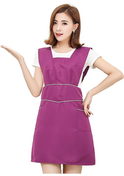 Gül Kırmızı Tarzı Kore Moda Kadın Kız Garson Önlüğü Elbise Restoran Ev Temizlik Aracı Mutfak Pişirme Önlükleri Çay Kafe Çiçekçi Iş Göğüsü (Yurt Dışından)