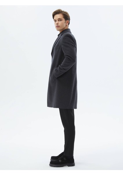 Antrasit Dokuma Palto modelleri