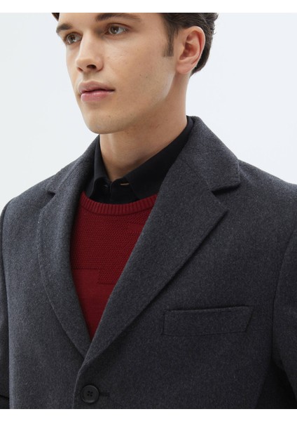 Antrasit Dokuma Palto fırsatları