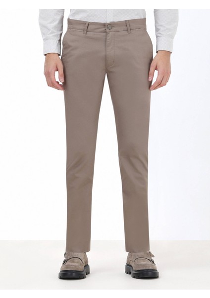Vizon Düz Dokuma Slim Fit Casual Pamuk Karışımlı Pantolon fiyatları