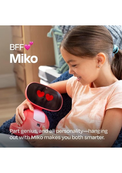 Miko 3 Steam Öğrenme ve Eğitici Robot Çocuklar Için Yapay Zeka Destekli Akıllı Robot - Kırmızı