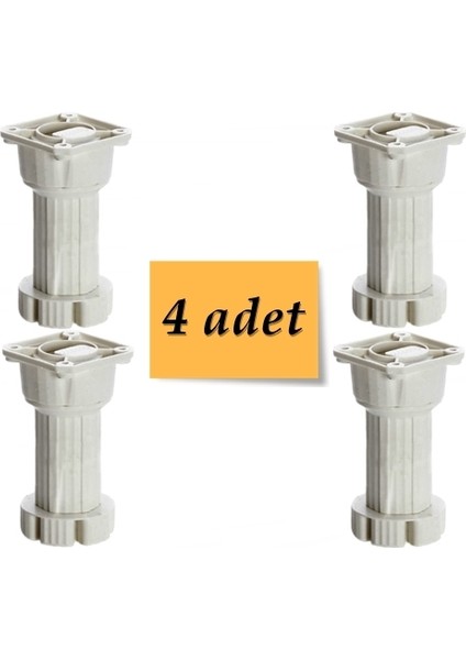 4 Adet 10-15CM Aralığında Ayarlı Gri Baza Ayağı