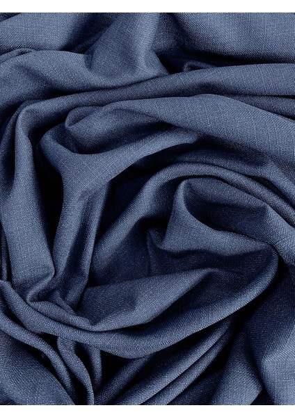 Alaska Keten Fon Perde Lacivert Tek Kanat (Pilesiz) indirimleri