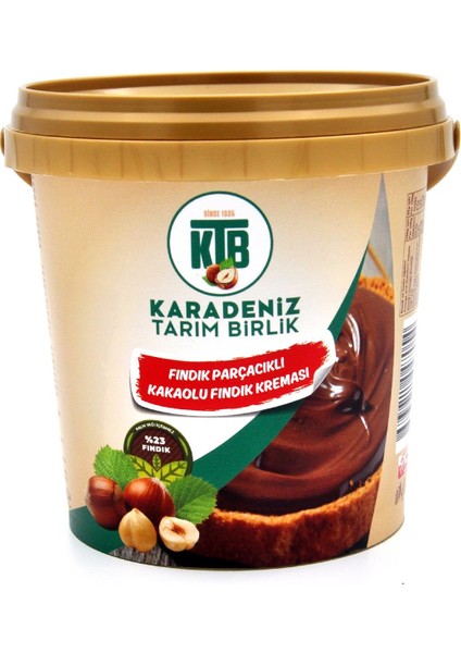 Fındık Parçacıklı Kakaolu Fındık Kreması (%23 Fındık) 800 G x 3 Adet Sürülebilir Çikolata Palm Yağı Içermez