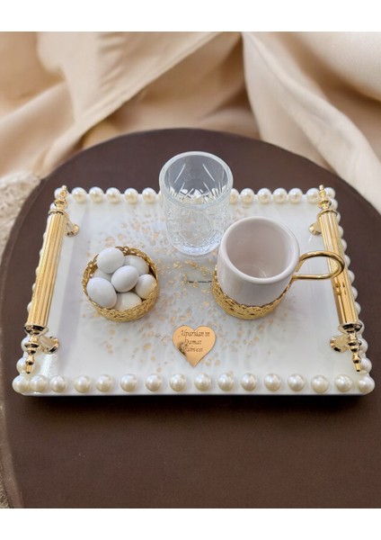 Hana Söz Kahve Tepsisi Gold