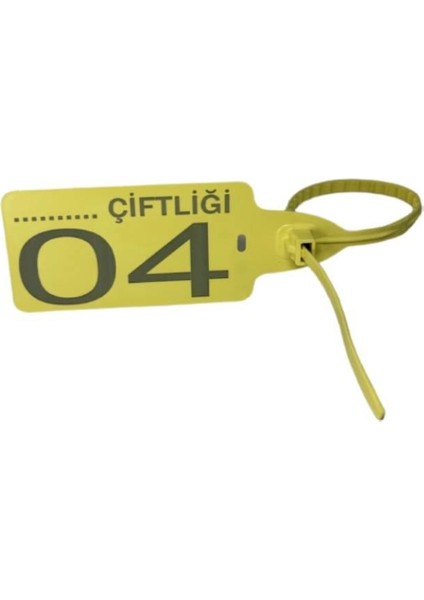 25 Adet Sarı Plastik Mühür-Et Belirleme (Karkas) Kelepçesi