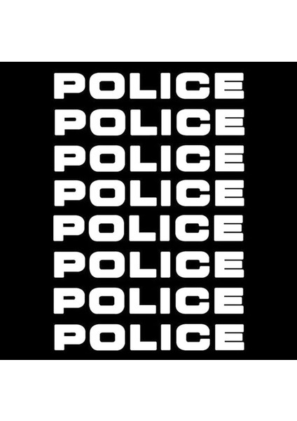 Gümüş Rengi Volkrays 8 x Kişilik Araba Sticker Polis Yansıtıcı Etiketler Çıkartmalar Motosiklet Dekoratif Aksesuarlar Siyahgümüş, 16CM*2CM (Yurt Dışından)