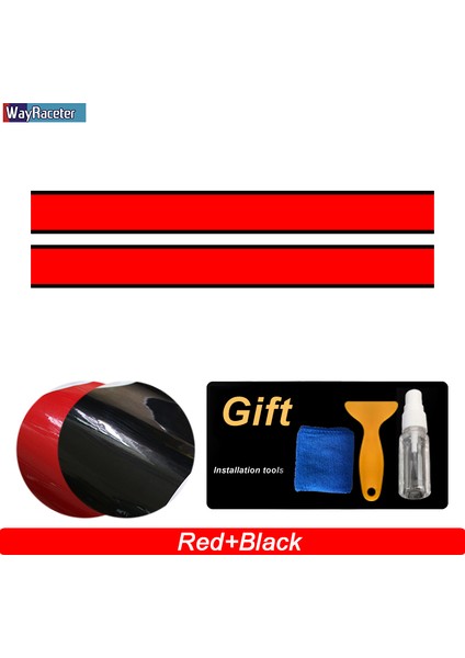 Kırmızı ve Siyah Mını Cooper R55 R56 R57 R58 R59 R60 R50 R52 R53 F54 F55 F56 F60 Için Araba Kaput Etiketi Motor Kapağı Ralli Çizgisi Sticker (Yurt Dışından)