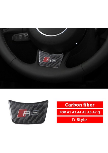 Kırmızı Audi A1 A3 A4 A5 A6 A7 Için Karbon Fiber Direksiyon Stickerları - Araba Aksesuarları (Yurt Dışından)