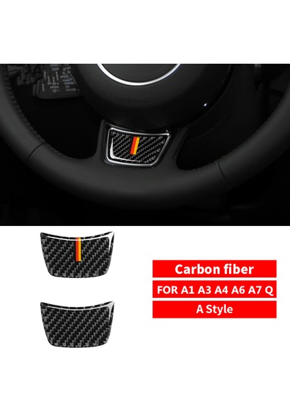 Kırmızı Audi A1 A3 A4 A5 A6 A7 Için Karbon Fiber Direksiyon Stickerları - Araba Aksesuarları (Yurt Dışından) fiyatları