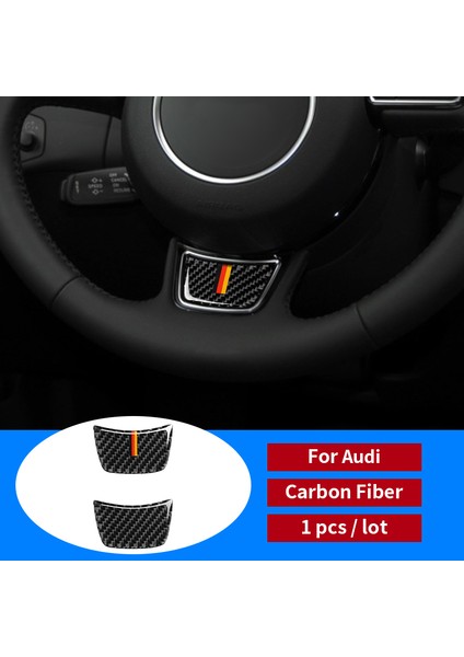 Kırmızı Audi A1 A3 A4 A5 A6 A7 Için Karbon Fiber Direksiyon Stickerları - Araba Aksesuarları (Yurt Dışından) indirimleri