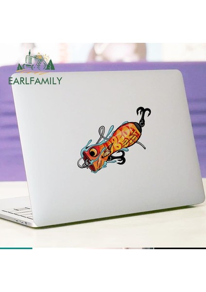 B Tarzı Earlfamıly 13CM Balık Yemi Araba Sticker Vinil Su Geçirmez Sticker Dizüstü Araba Bagaj Araba Sarım Özel Baskı Pencere Sticker (Yurt Dışından)