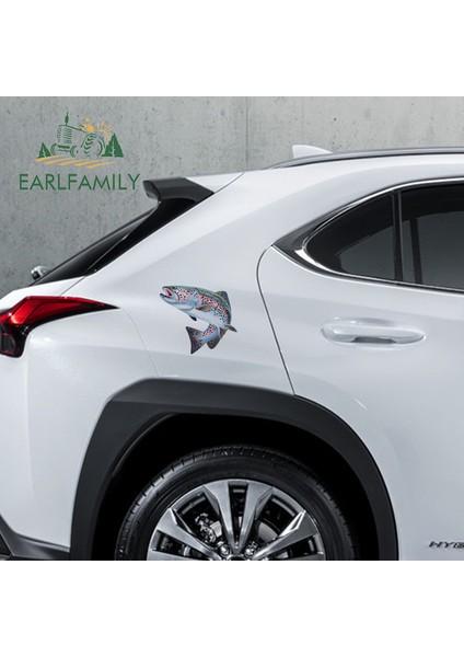 YT-139590-1-13CM Earlfamıly 13CM Gökkuşağı Alabalık Balığı Renkli Araba Sticker Çizilmeye Dayanıklı Araba Çıkartmaları Su Geçirmez Buzdolabı Araba Süslemesi Jdm Suv Için (Yurt Dışından) fırsatları
