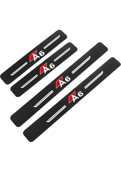 A6 Audi A4 A3 A6 Q3 Q5 Q7 B5 B6 B7 B8 B9 Av 8l Araba Stil Karbon Fiber Koruma Sticker Ön Kapı Kullanımı (Yurt Dışından)